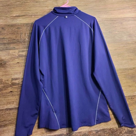 Nike Dri-Fit Purple Quarter Zip Long Sleeve Top - Picture 6 of 8